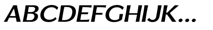 Venlury Semi Bold Expanded Italic Font UPPERCASE