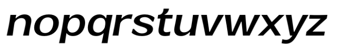 Venlury Semi Bold Expanded Italic Font LOWERCASE