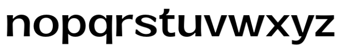 Venlury Semi Bold Expanded Font LOWERCASE