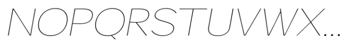 Venlury Thin Expanded Italic Font UPPERCASE