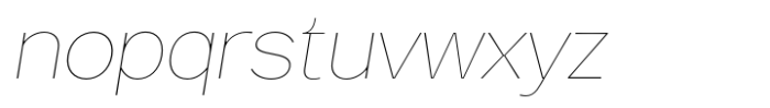 Venlury Thin Italic Font LOWERCASE