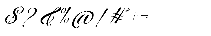 Venota Blathic Script Regular Font OTHER CHARS