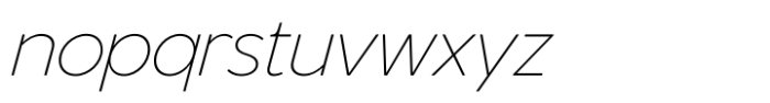 Venti CF Thin Italic Font LOWERCASE