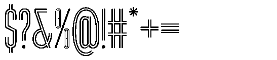 Ventro Inline Font OTHER CHARS