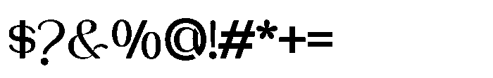 Veralia Regular Font OTHER CHARS