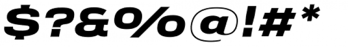 Verbatim Extended Black Oblique Font OTHER CHARS