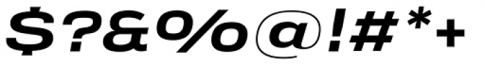Verbatim Extended Bold Oblique Font OTHER CHARS