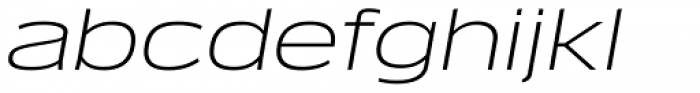 Verbatim Extended Light Oblique Font LOWERCASE