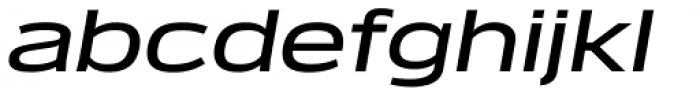 Verbatim Extended Medium Oblique Font LOWERCASE