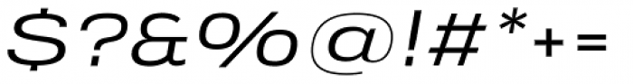 Verbatim Extended Oblique Font OTHER CHARS