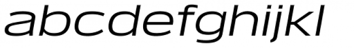 Verbatim Extended Oblique Font LOWERCASE