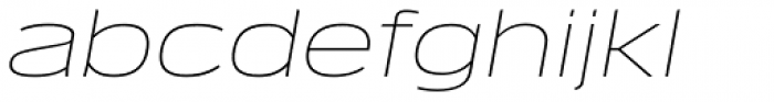 Verbatim Extended Thin Oblique Font LOWERCASE