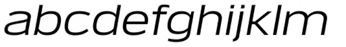 Verbatim Wide Oblique Font LOWERCASE