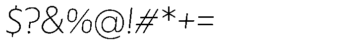 Verbo Cyrillic Extra Light Italic Font OTHER CHARS