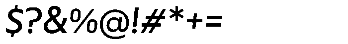 Verbo Cyrillic Medium Italic Font OTHER CHARS
