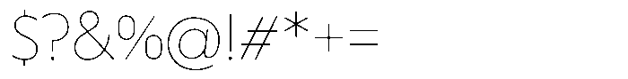 Verbo Cyrillic Thin Font OTHER CHARS