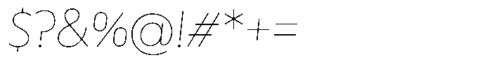 Verbo Greek Thin Italic Font OTHER CHARS