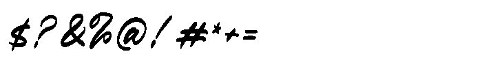Verdons Wild Font OTHER CHARS