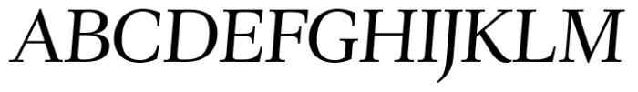 Verger Book Italic Font UPPERCASE