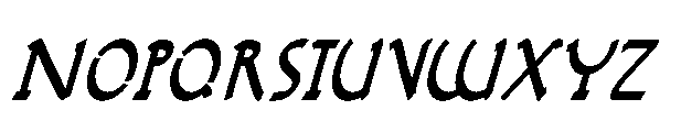 Vergils Archive Bold Italic Font UPPERCASE