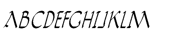 Vergils Archive Italic Font UPPERCASE