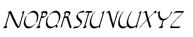 Vergils Archive Italic Font UPPERCASE
