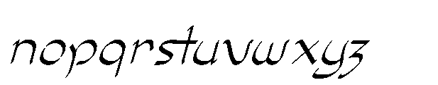Vergils Archive Italic Font LOWERCASE