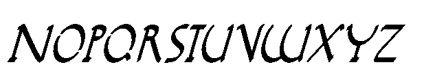 Vergils Archive Medium Italic Font UPPERCASE