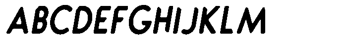 Verlo Round Bold Condensed Italic Font UPPERCASE