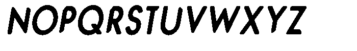 Verlo Round Bold Condensed Italic Font UPPERCASE