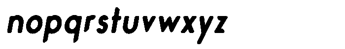Verlo Round Bold Condensed Italic Font LOWERCASE