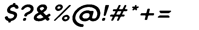 Verlo Round Bold Expanded Italic Font OTHER CHARS