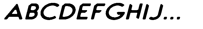 Verlo Round Bold Expanded Italic Font UPPERCASE