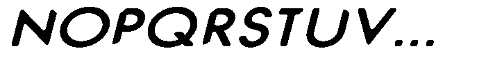 Verlo Round Bold Expanded Italic Font UPPERCASE