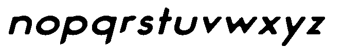 Verlo Round Bold Expanded Italic Font LOWERCASE