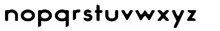 Verlo Round Bold Expanded Font LOWERCASE