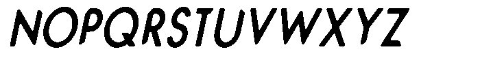 Verlo Round Condensed Italic Font UPPERCASE