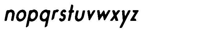 Verlo Round Condensed Italic Font LOWERCASE