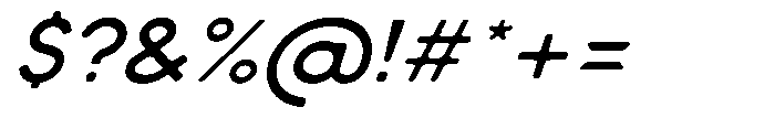 Verlo Round Expanded Italic Font OTHER CHARS