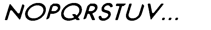 Verlo Round Expanded Italic Font UPPERCASE