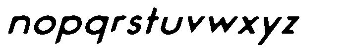 Verlo Round Expanded Italic Font LOWERCASE
