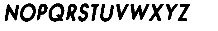 Verlo Round Extra Bold Condensed Italic Font UPPERCASE