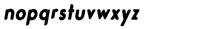 Verlo Round Extra Bold Condensed Italic Font LOWERCASE