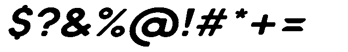 Verlo Round Extra Bold Expanded Italic Font OTHER CHARS