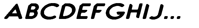 Verlo Round Extra Bold Expanded Italic Font UPPERCASE