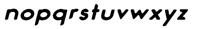 Verlo Round Extra Bold Expanded Italic Font LOWERCASE