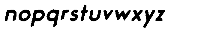 Verlo Round Rough Bold Italic Font LOWERCASE