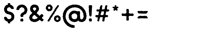 Verlo Round Rough Bold Font OTHER CHARS