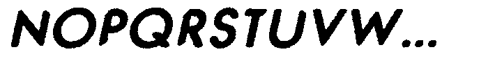 Verlo Round Rough Extra Bold Italic Font UPPERCASE