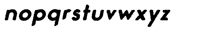 Verlo Round Rough Extra Bold Italic Font LOWERCASE